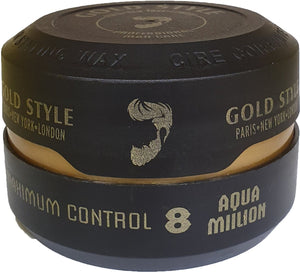 GOLD STYLE AQUA MILLION HAIR STYLING WAX 8 150 ML - Hairwaxshop