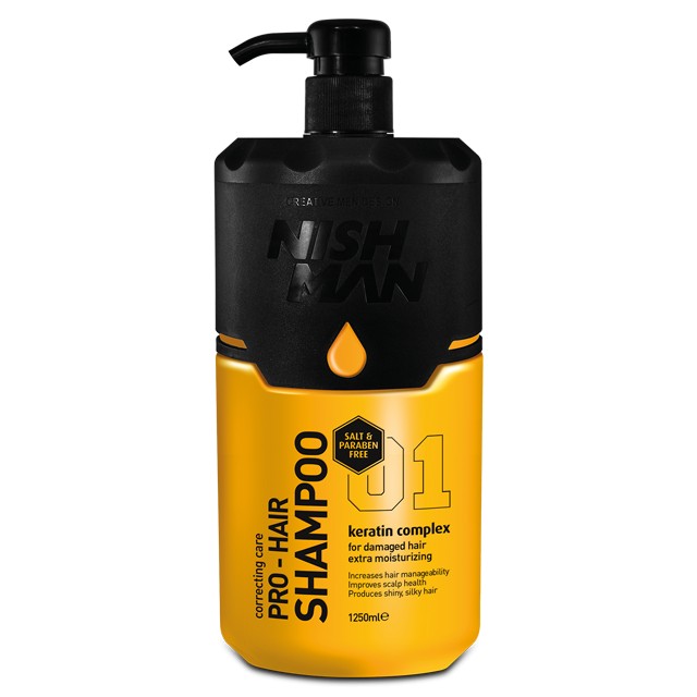 Nishman Pro Salt&Paraben Free with Keration Complex Shampoo 1250 ML