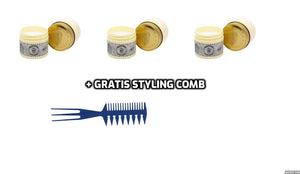 Bandido Matte Finish Hair Styling 3 Stuks + Gratis Styling Comb