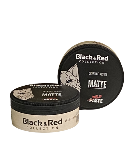 Black & Red Matte Wild Matte Hair Wax 150 ml