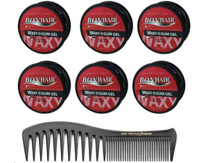 Bonhair Waxy Gum Gel 6 Stuks + Free Styling Comb