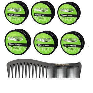 Bonhair Waxy Matte Hair Styling Wax 6 Stuks + Gratis Styling Kam