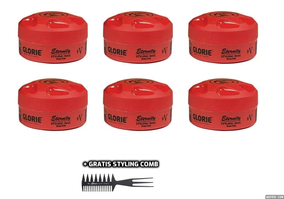 Glorie Red Hermes Pliable Stylling Wax 6 stuks x  150 ml