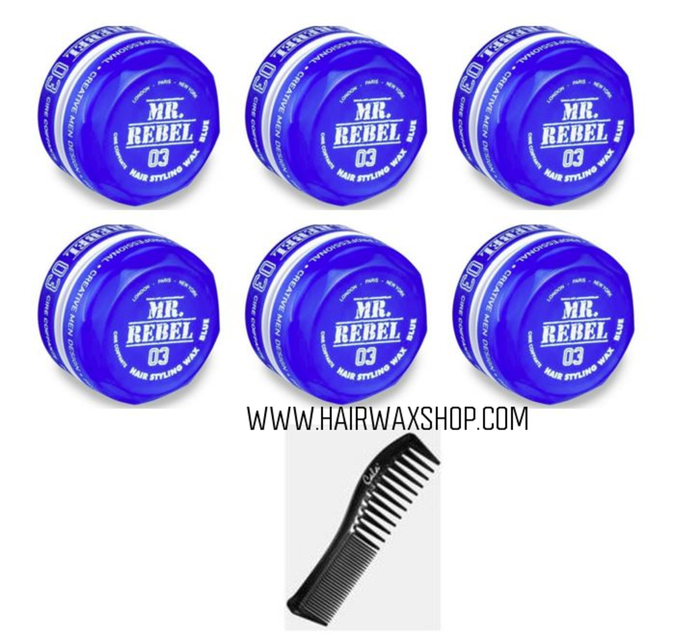 MR REBEL 03 HAIR STYLING WAX BLUE 6 STUKS