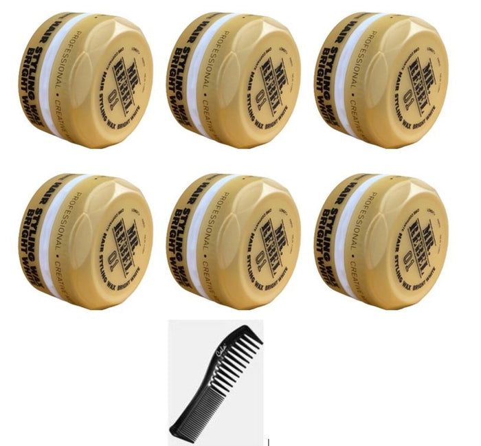 Mr Rebel 01 Hair Styling Wax Bright White 6 Stuks+ Free Styling Comb