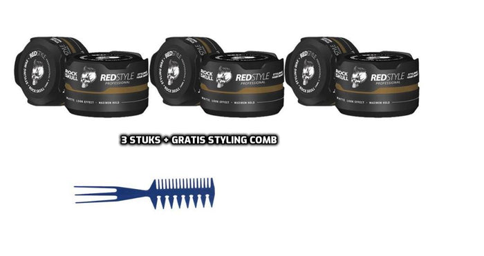 Red Style Styling Wax Gold 3 stuks