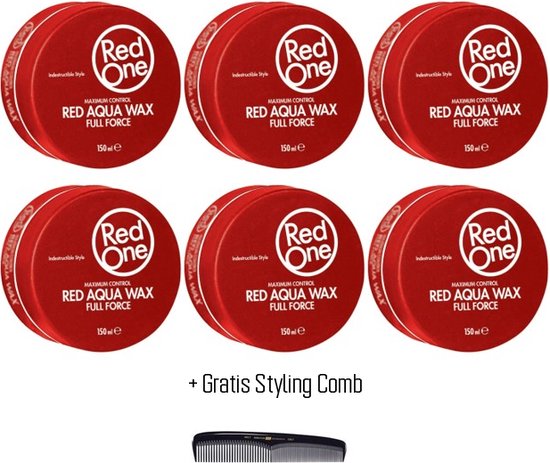 Redone Aqua Hair Wax Red 3 stuks+ gratis styling comb